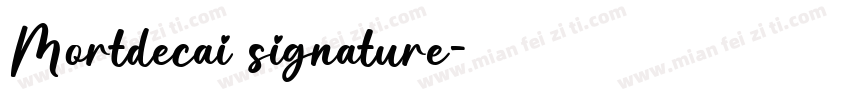 Mortdecai signature字体转换